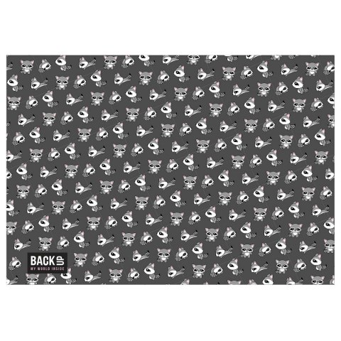 Podkład na biurko BACKUP 3 szary tektura pokryta folią [mm:] 340x500 Derform (POB3A26) Derform