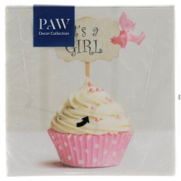 Serwetki Lunch Pink cupcake mix bibuła [mm:] 330x330 Paw (SDL150900) Paw