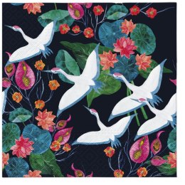 Serwetki Lunch White Cranes mix bibuła [mm:] 330x330 Paw (SDL134900) Paw