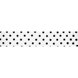 Taśma ozdobna Craft-Fun Series tekstylna samoprzylepna w kropki 15x4 [mm x m] biała Titanum Titanum