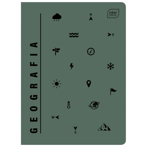 Zeszyt tematyczny GEOGRAFIA A5 60k. 70g krata Interdruk (ZE60GEO#) Interdruk