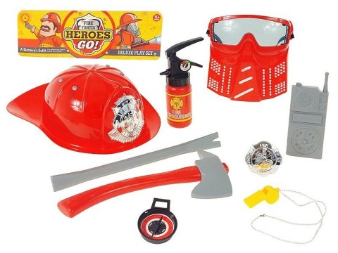 Akcesoria do kostiumów zestaw strażaka z hełmem i maską Adar (601208) Adar