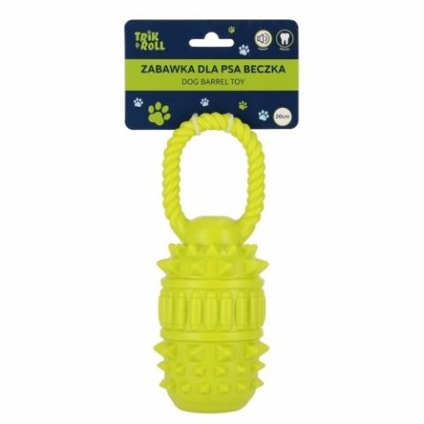 Gadżet Zabawka dla psa Beczka 20 cm z uchwytem zielona Trik Roll (560863) Trik Roll