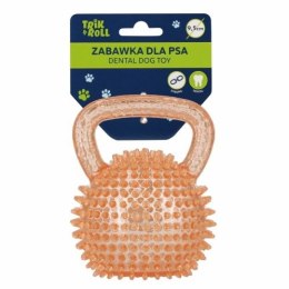 Gadżet Zabawka dla psa Piłka 9,5cm z uchwytem pomarańczowy Trik Roll (560870) Trik Roll