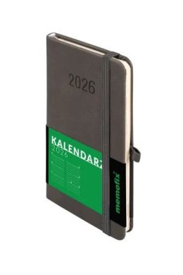 Kalendarz książkowy (terminarz) 2026 MEMOFIX TDW Antra (grafitowy) Antra