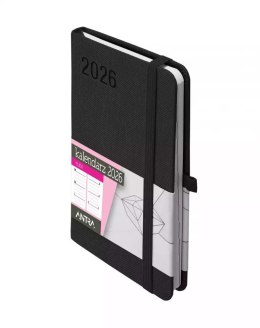 Kalendarz książkowy (terminarz) 2026 RUBI TDW A6 Antra (CZARNY) Antra