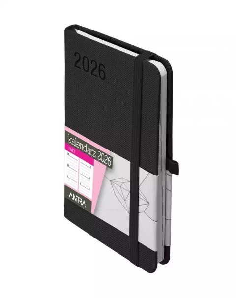 Kalendarz książkowy (terminarz) 2026 RUBI TDW A6 Antra (CZARNY) Antra