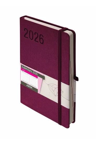 Kalendarz książkowy (terminarz) 2026 RUBI terminarz A5 Antra (bordowy) Antra
