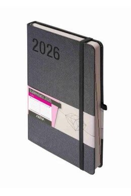 Kalendarz książkowy (terminarz) 2026 RUBI terminarz A5 Antra (grafitowy) Antra