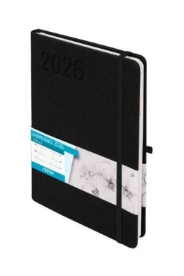 Kalendarz książkowy (terminarz) 2026 SAKURA TDW A5 Antra (czarny) Antra