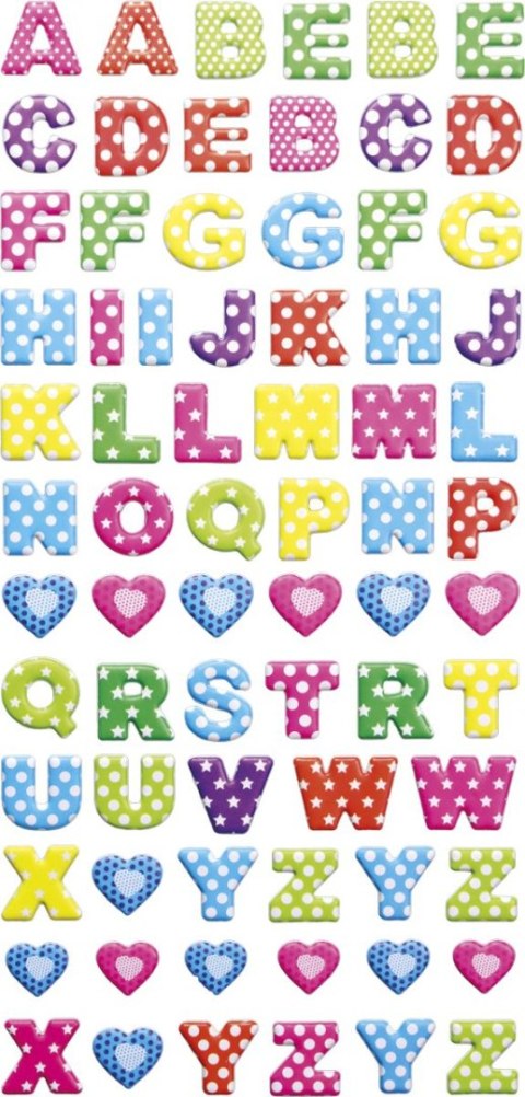 Naklejka (nalepka) Craft-Fun Series alfabet Titanum (25BJ033126) Titanum