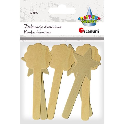 Ozdoba drewniana Craft-Fun Series patyczki z dekoracją Titanum (17504A) Titanum