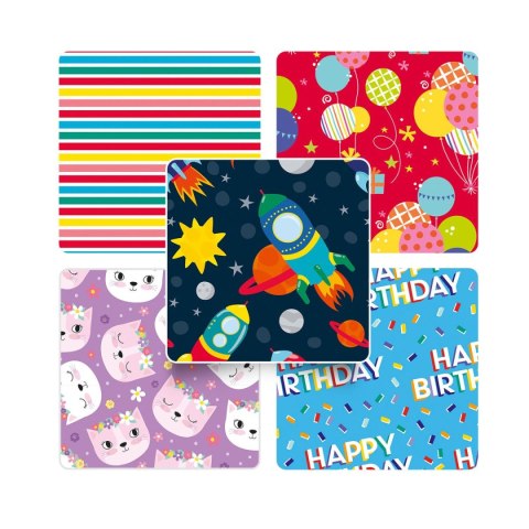 Papier ozdobny Happy Birthday Kids mix [mm:] 700x10000 Interdruk Interdruk