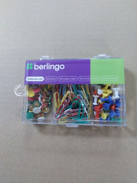 Pinezki kolor: mix 250 szt Berlingo (212039) Berlingo