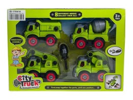 Samochód zestaw 4 pojazdów do skręcania Adar (539938) Adar