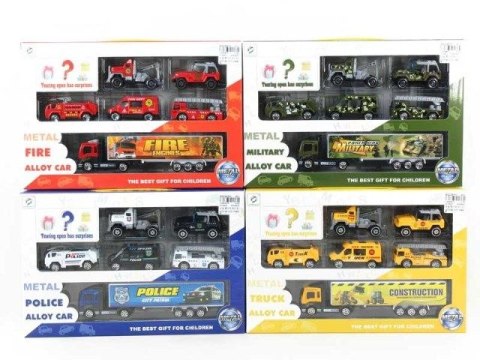 Samochód zestaw aut służb 4 wzory Bigtoys (BA4908) Bigtoys