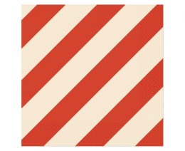 Serwetki paski czerwono beżowe czerwony papier [mm:] 330x330 Godan (PG-SPA2) Godan
