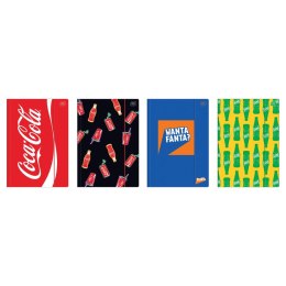 Teczka kartonowa na gumkę COCA COLA MAT+UV A4 mix Interdruk Interdruk