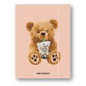Teczka kartonowa na gumkę Teddies& Miś z boba tea A4 mix 270g Narcissus Narcissus