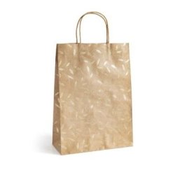 Torba prezentowa kraft złote liście [mm:] 330x100x 240 Galeria Papieru (257031) Galeria Papieru
