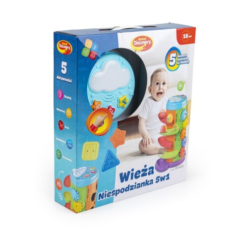 Zabawka edukacyjna WIEŻA NIESPODZIANKA 5w1 kz Discovery (DD45717) Discovery