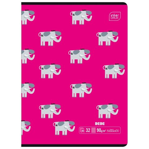 Zeszyt A5 BEBE KIDS 32k. 90g krata Interdruk Interdruk