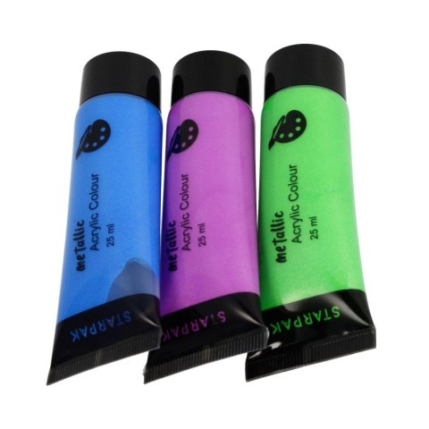 Farba akrylowa 8kolx 25ml, metalik kolor: mix 25ml Starpak (484980) Starpak