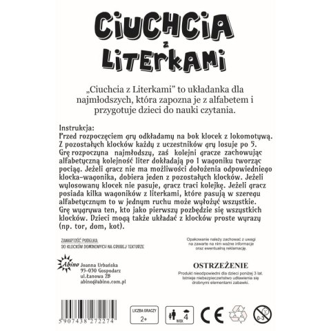 Gra edukacyjna Ciuchcia z literkami CIUCHCIA Z LITERKAMI Abino Abino