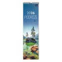 Kalendarz ścienny paskowy 135mm x 500mm Interdruk (PODRÓŻE) Interdruk