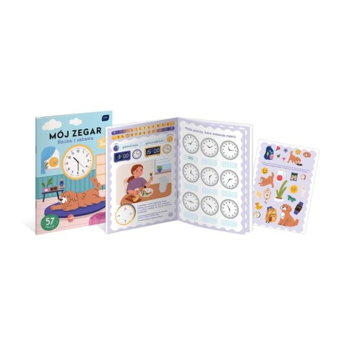 Kolorowanka Nauka i zabawa Mój zegar A4/16 Bebe (z naklejkami) Bebe