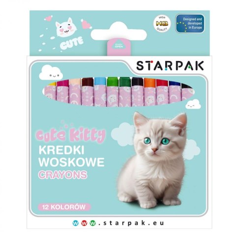 Kredki świecowe KITTY 12 kol. Starpak (559671) Starpak