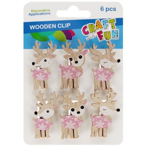 Ozdoba drewniana Klamerki Xmass Craft With Fun (567218) Craft With Fun