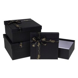 Pudełko na prezent Rozette (PUG-24232-KW BLACK set 3 pcs) Rozette
