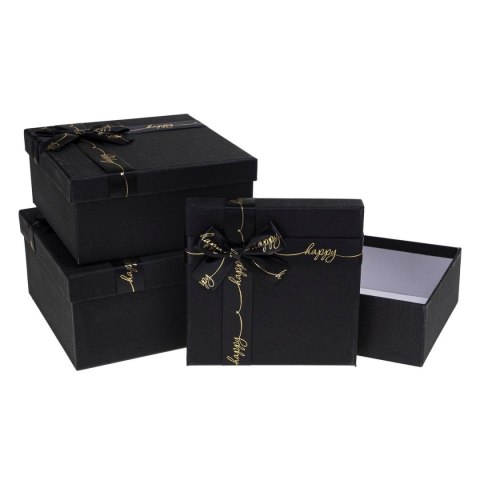Pudełko na prezent Rozette (PUG-24232-KW BLACK set 3 pcs) Rozette