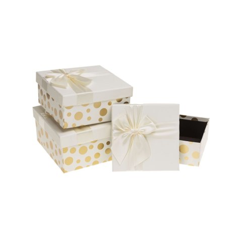 Pudełko na prezent Rozette (PUG-25222-KW gold+grey set 3 pcs) Rozette