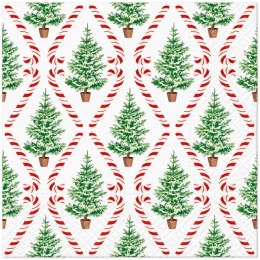 Serwetki Lunch BN Candy Cane Forest mix nadruk papier Paw (SDL240900) Paw