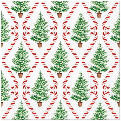 Serwetki Lunch BN Candy Cane Forest mix nadruk papier Paw (SDL240900) Paw
