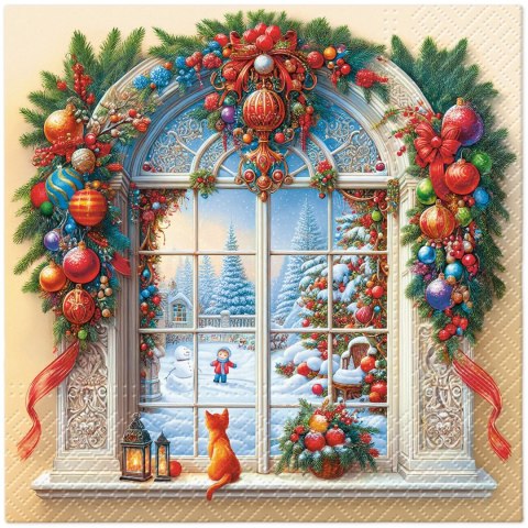 Serwetki Lunch BN Holiday Arch decor mix nadruk bibuła [mm:] 330x330 Paw (SDL239900) Paw