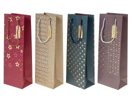 Torba prezentowa świąteczna na butelkę [mm:] 350x120x 90 Adar (624818) Adar