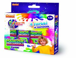 Zestaw kreatywny dla dzieci MAGICZNE MALOWANIE 4×60ml FARBKI Dumel (DD30619) Dumel