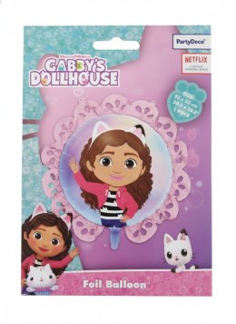 Balon foliowy pastylka z falbanką Koci Domek Gabi Partydeco (FB317) Partydeco