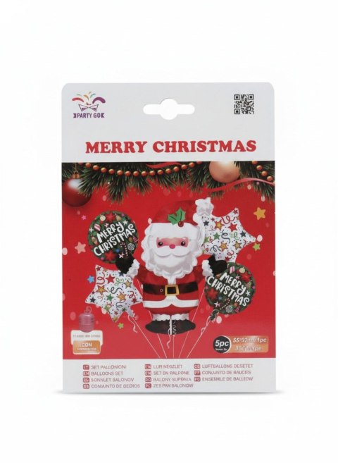 Balon foliowy zestaw balonów świątecznych 5 szt. Bemag (BV0293) Bemag