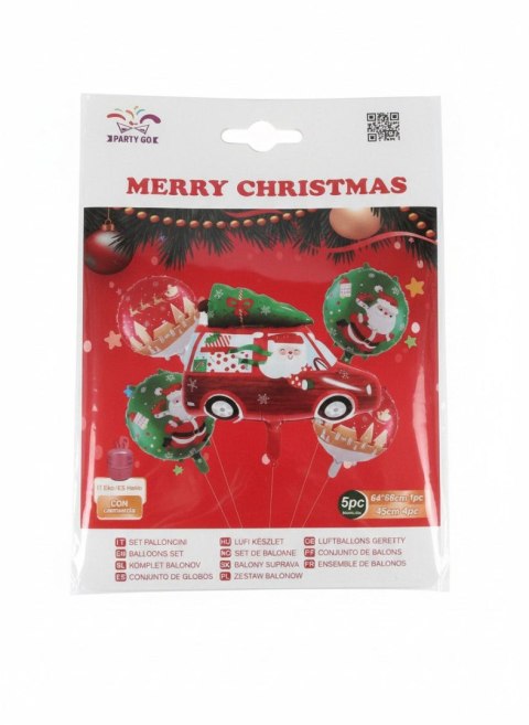Balon foliowy zestaw balonów świątecznych 5 szt. Bemag (BV0301) Bemag
