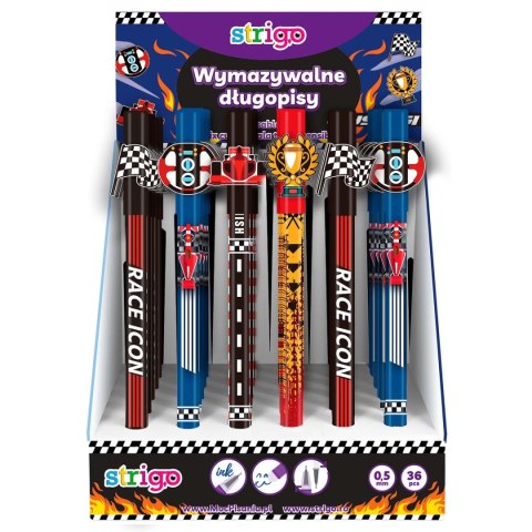 Długopis wymazywalny wymazywalny Wy scigi 5902315577510 wkład niebieski 0,5mm Strigo (SSC188) Strigo