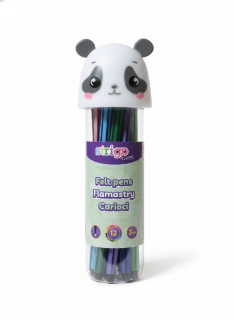 Flamaster PANDA 12 kol. Strigo (SSC476) Strigo