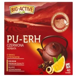 Herbata PU-ERH czerwona o smaku cytrynowym 40 saszetek Big Active Big Active