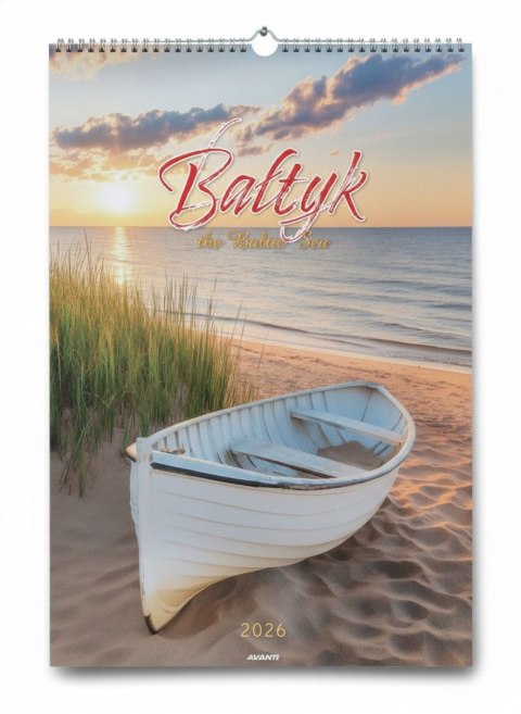 Kalendarz ścienny BAŁTYK wieloplanszowy paskowy 320mm x 470mm Avanti (A3-12) Avanti
