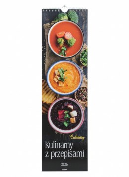 Kalendarz ścienny KULINARNY wieloplanszowy paskowy 130mm x 460mm Avanti (KP-5) Avanti
