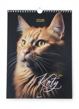 Kalendarz ścienny MAŁY SPIRALA KOTY 230mm x 305mm Avanti (KSMS-4) Avanti