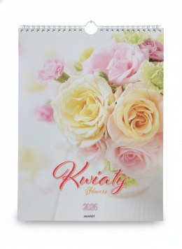 Kalendarz ścienny MAŁY SPIRALA KWIATY 230mm x 305mm Avanti (KSMS-6) Avanti